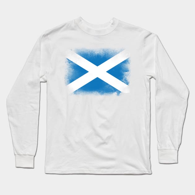 Scotland Flag Long Sleeve T-Shirt by psychoshadow